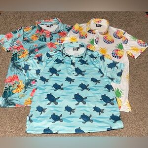 Friday Fairways golf polo shirts small pickle‎ ball bright athletic mens outdoor